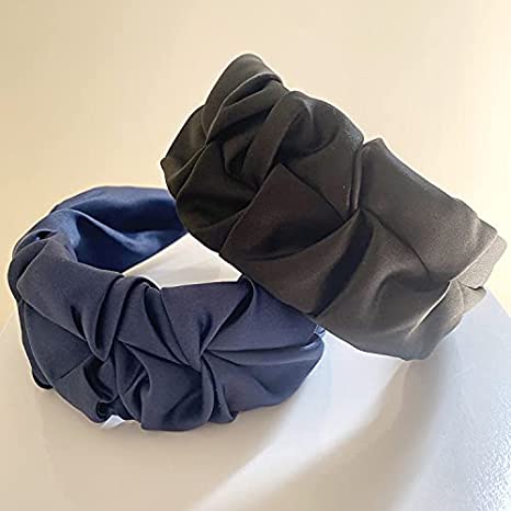 2PCS Ruched Satin Headbands