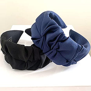 2PCS Ruched Satin Headbands