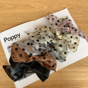 Polka Dots Bow Organza Scrunchies